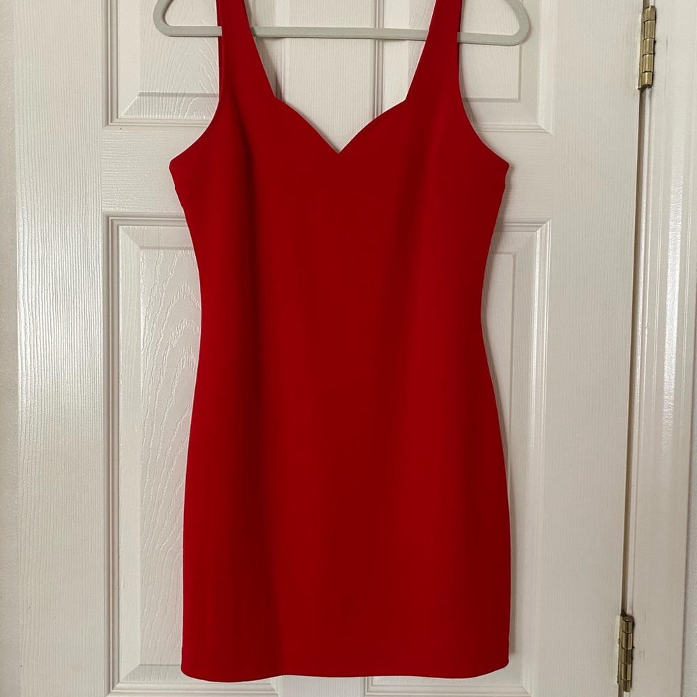 Mini red dress